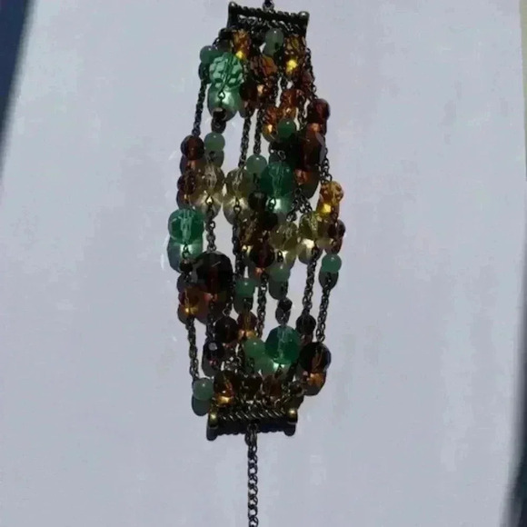 VINTAGE Faceted 8-Stranded Chain Bead Bracelet. Y2K - Picture 7 of 8